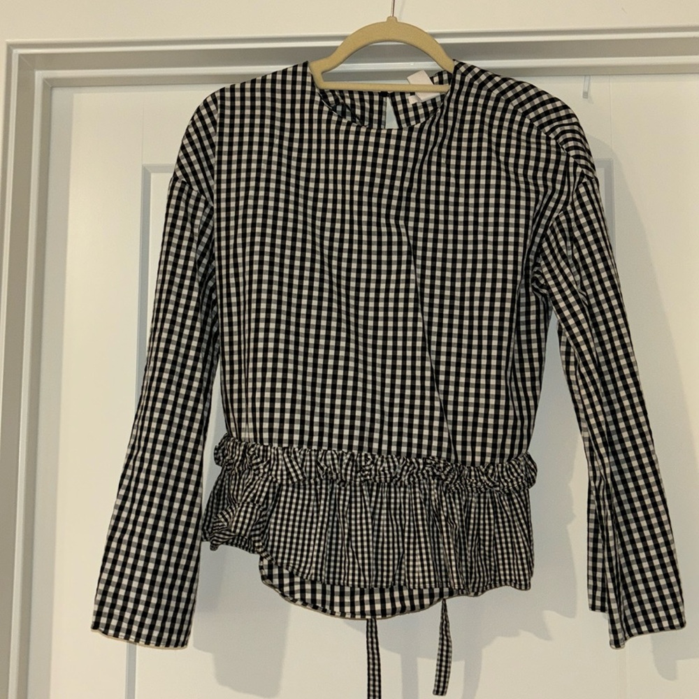 HM Checkered Blouse Size 4